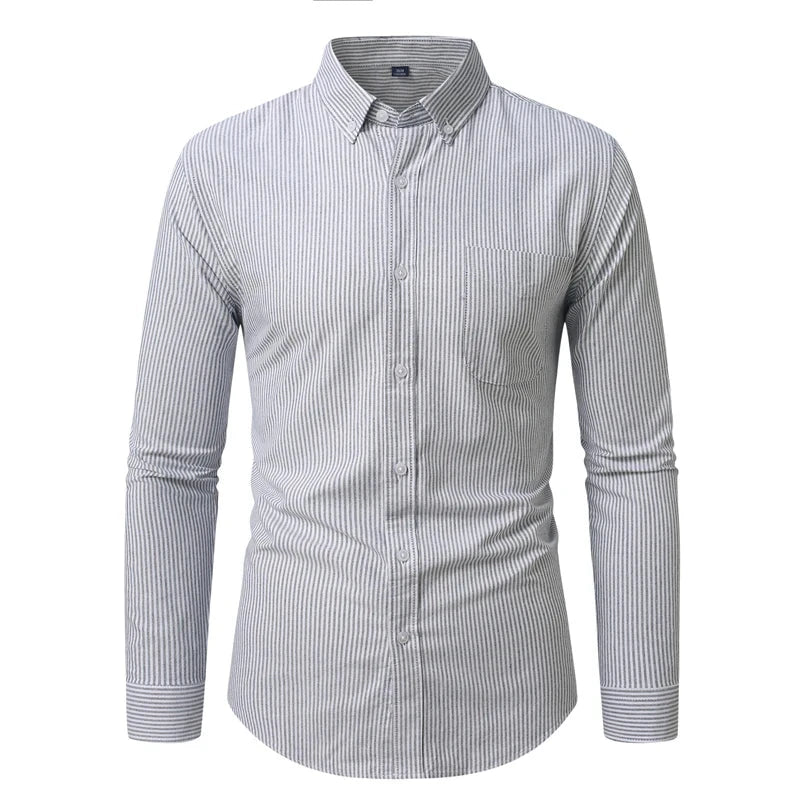 Men's hard-wearing, high-quality cotton shirts long-sleeved GlowCart