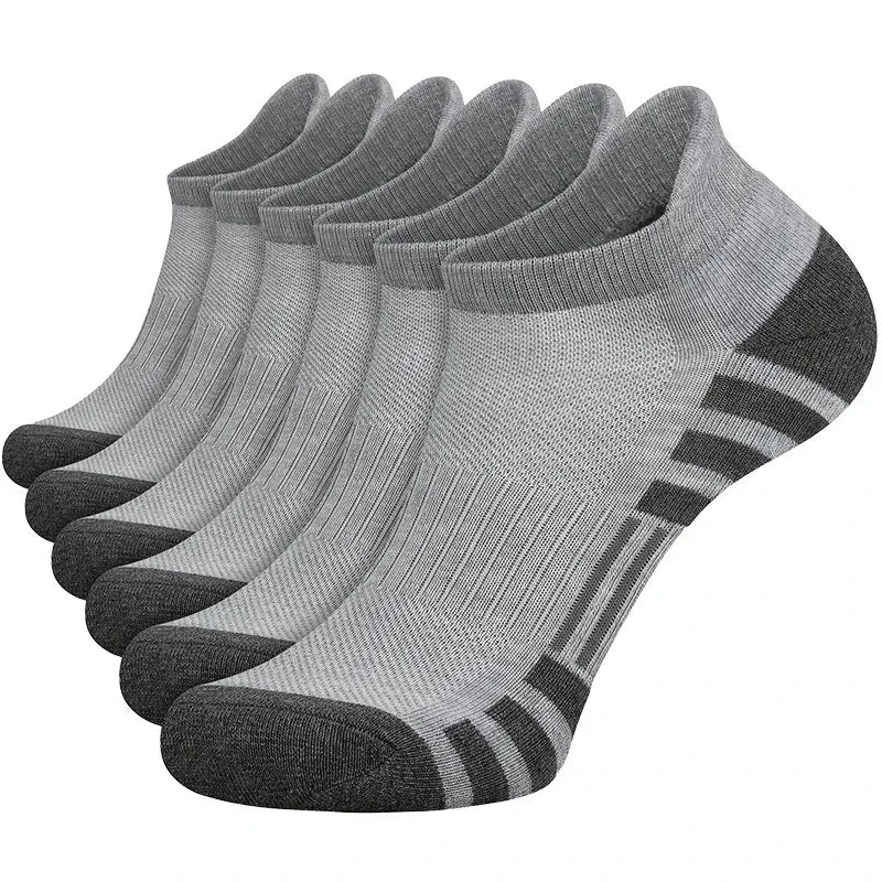 12 Pairs Men's Mesh Breathable Sports Socks , Solid Color Low Cut Casual Short Tube Socks For All Seasons GlowCart