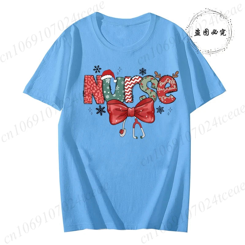 Christmas Nursing Women's T-shirts Christmas Nurse Shirt GlowCart