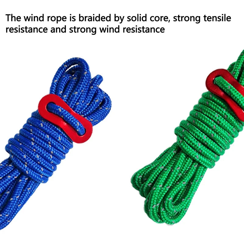 4M 6mm Reflective Guyline Tent Rope Multifunction Paracords GlowCart