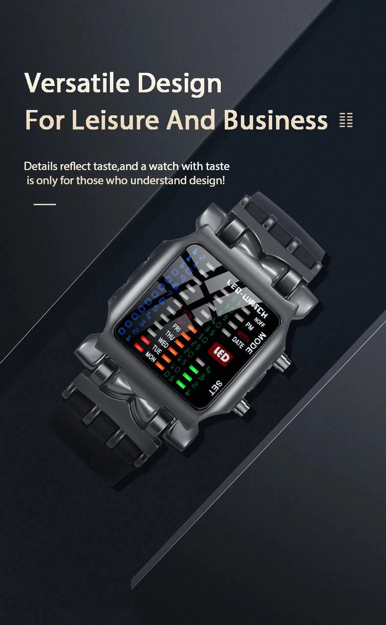 LED Watch Men Fashion Creative Crab Type Electronic Watch GlowCart