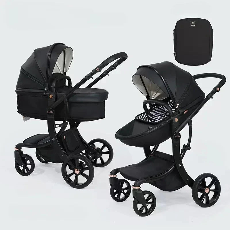 2025 New Two-in-one Stroller, High View Stroller, Comfortable and Convenient for Sitting and Lying, Equipped with Mommy Bag GlowCart