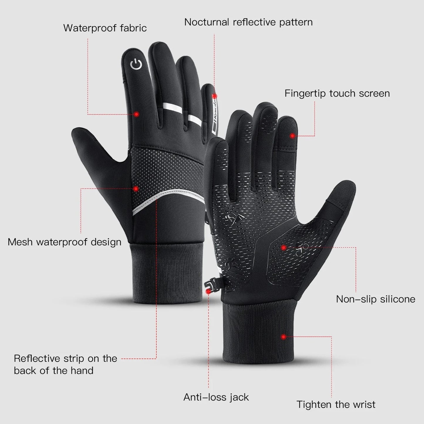 Winter Cycling Gloves for Men Women Warm Biking Glove for GlowCart