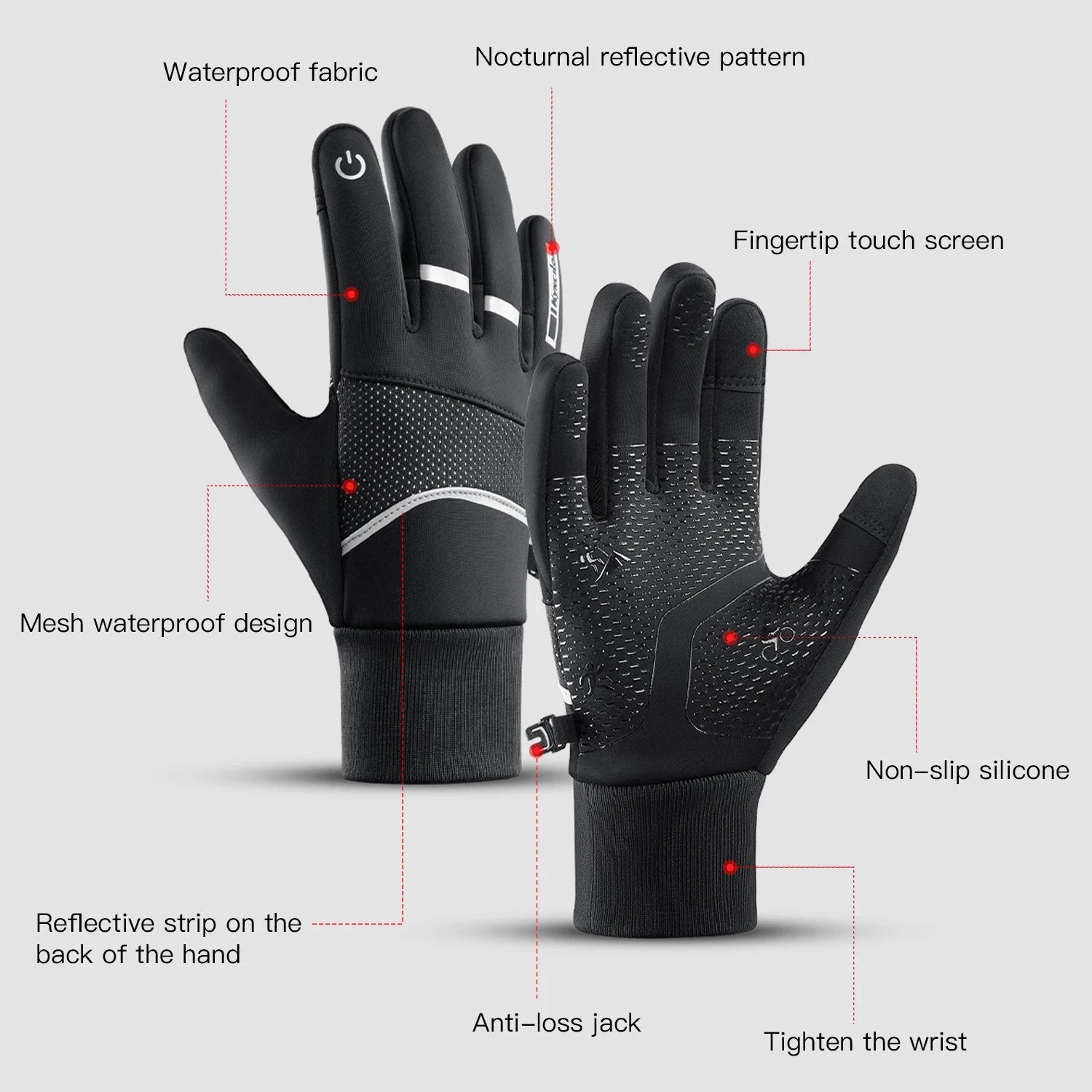 Winter Cycling Gloves for Men Women Warm Biking Glove for GlowCart