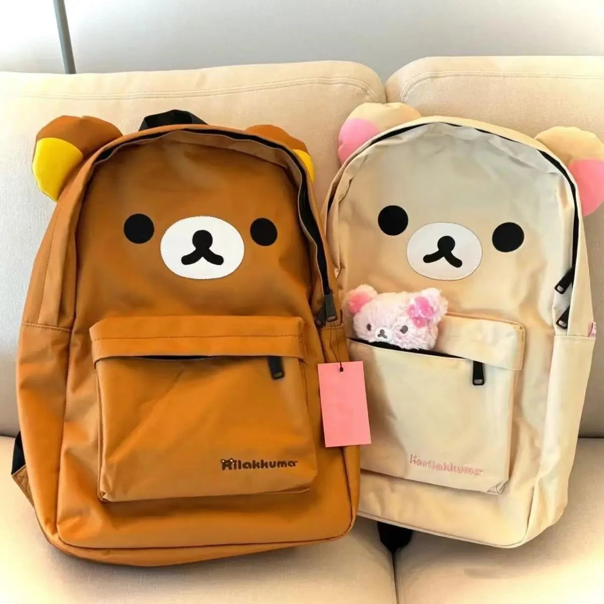 Cartoon Rilakkumas Backpack Kawaii Korilakkuma Embroidery GlowCart