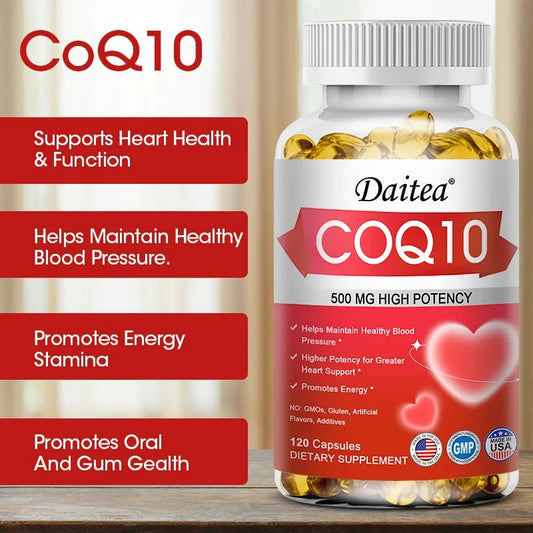 Coenzyme Q10 Capsules,High Concentration Vegetarian, GlowCart