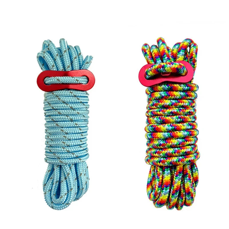 4M 6mm Reflective Guyline Tent Rope Multifunction Paracords GlowCart