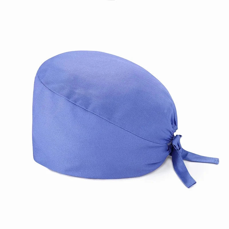 Unisex Women Scrub Nurse Caps Solid Color Adjustable GlowCart