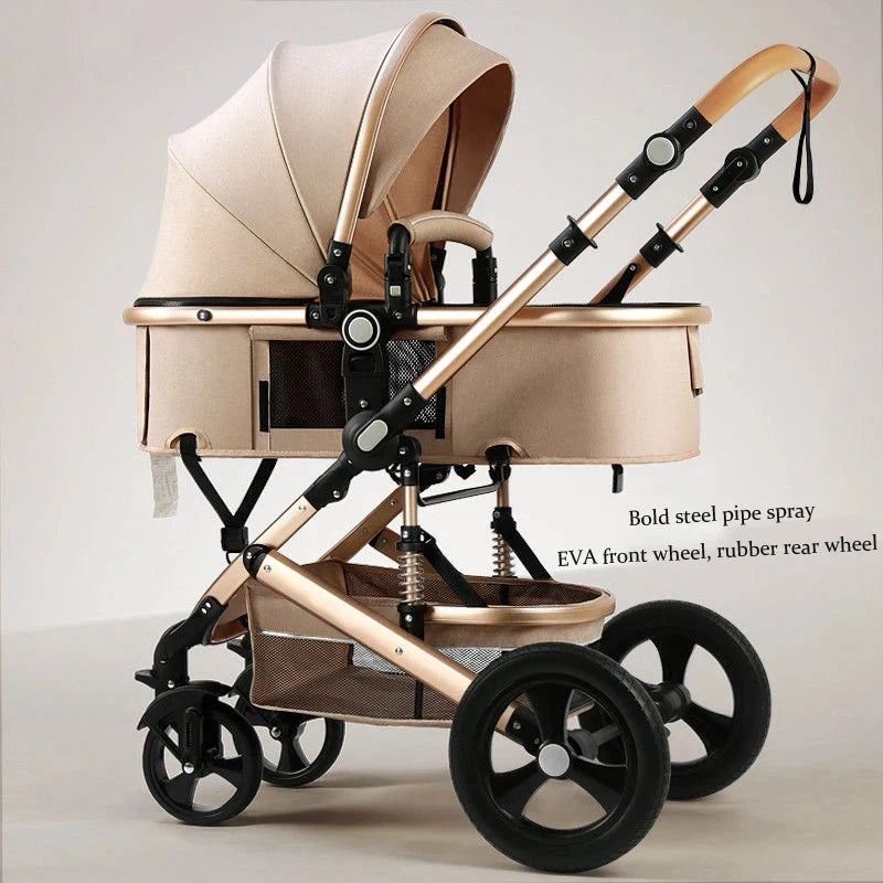 Newborn 2 In 1 Baby Stroller,Luxury high landscape baby carriage,Folding pram,travel Pushchair,baby trolley car,baby strollers GlowCart
