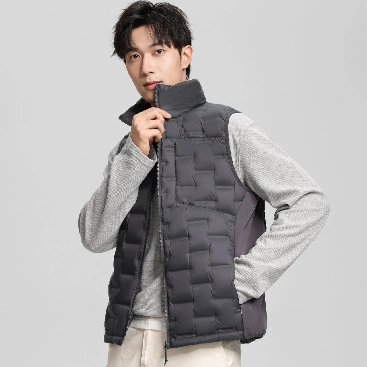 Autumn Winter Vest For Men Warm Sleeveless Puffer Coat For GlowCart
