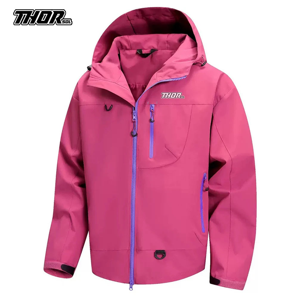 THORSOL Bike Windbreaker Cycling Men's MTB Jackets Motocross Mountain Bicycle Clothing Chaqueta Deportiva Outdoor Cycle Raincoat GlowCart