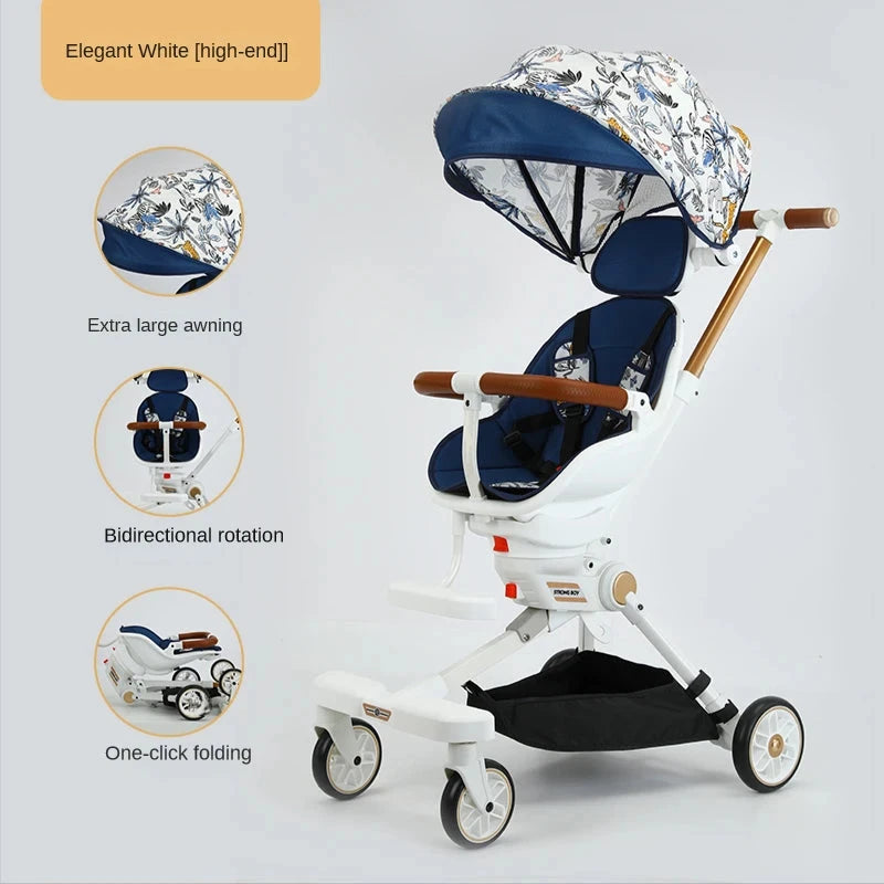 New Lightweight stroller can be carried on the plane baby stroller foldable Can sit and lie down baby trolley car four wheels GlowCart