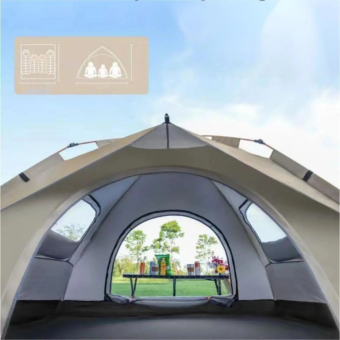 Outdoor shelter Sunshade Self-driving Travel Camping Tent GlowCart