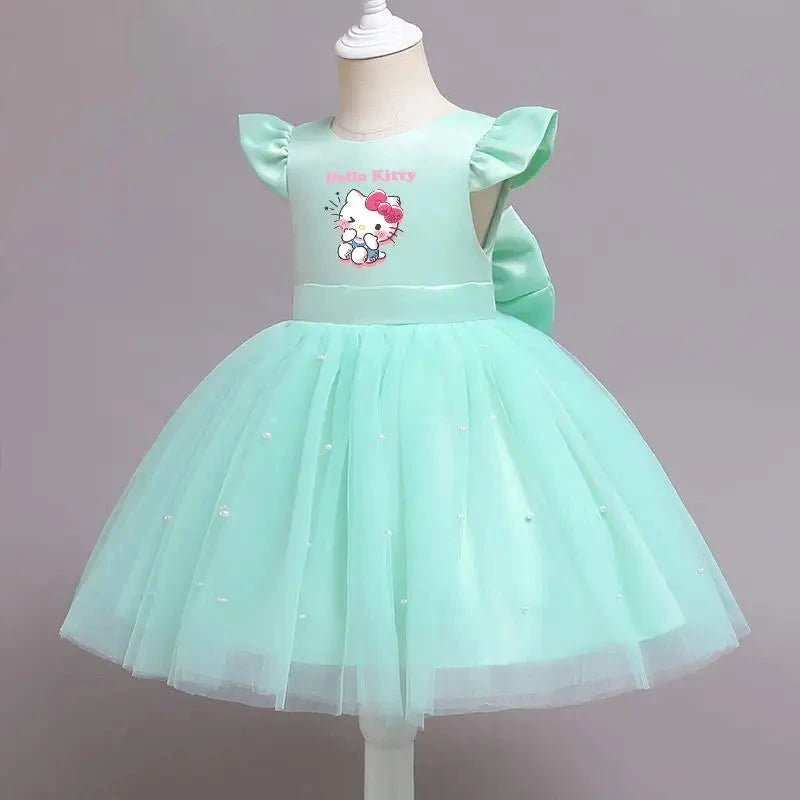 Hello Kitty Girls Lace Dresses Tulle Tutu Princess Dresses GlowCart