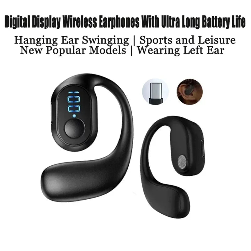 Bluetooth 5.3 Headphone TWS Wireless Ear Hook Earphone HiFi