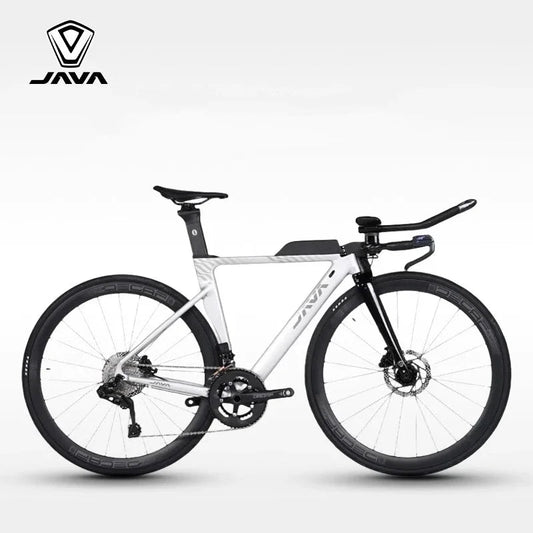 JAVA RIVALE TT Ironman Triathlon Bicycle Electronic Wireless Gear Shift LTWOO ER9 24 Speeds Carbon Fiber Front Fork Road Bike GlowCart