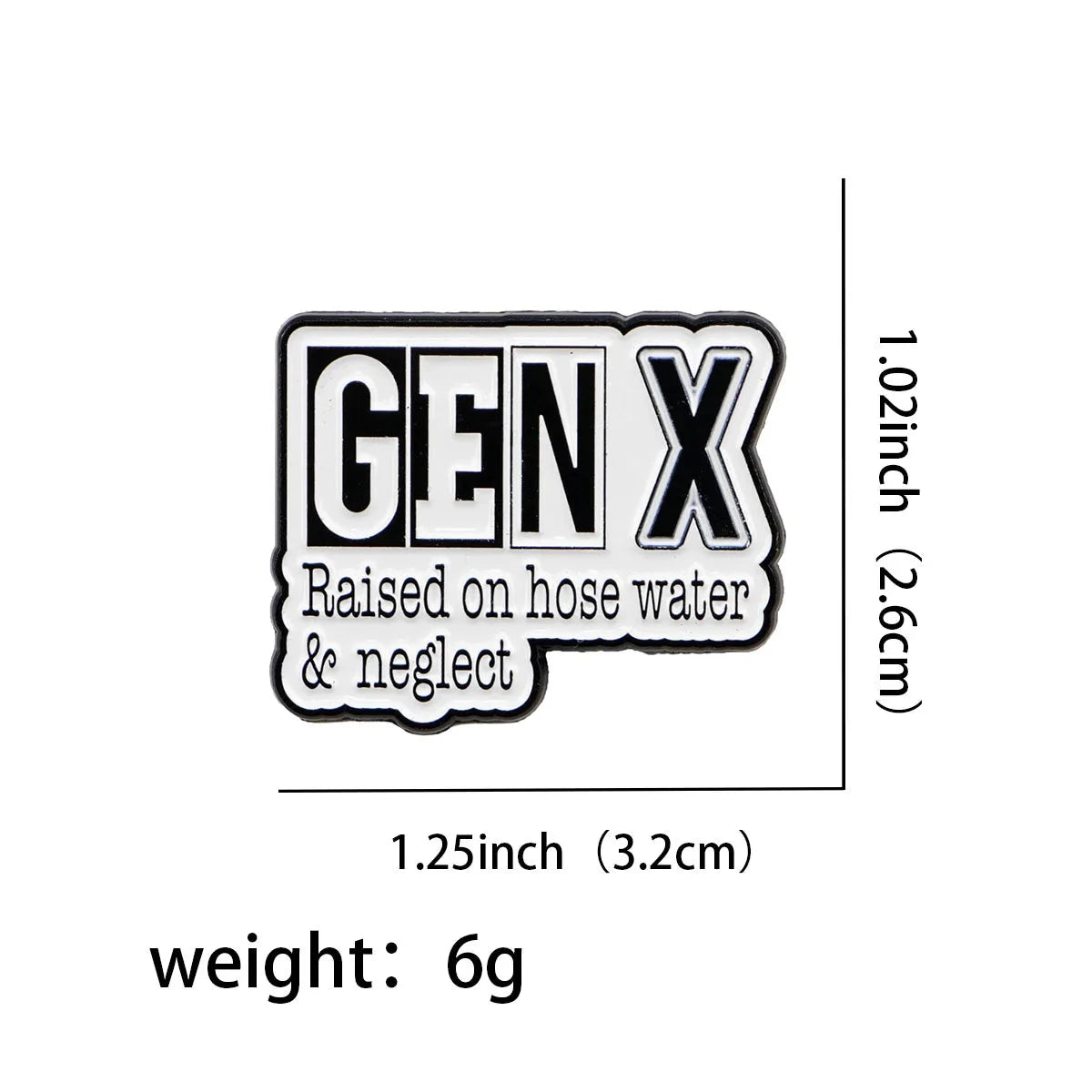 Gen X Humor Enamel Pin Quote Brooch Pines Lapel Pins Badge GlowCart