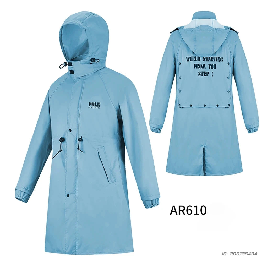 Women Men Waterproof Long Raincoat Motorcycle Riding GlowCart