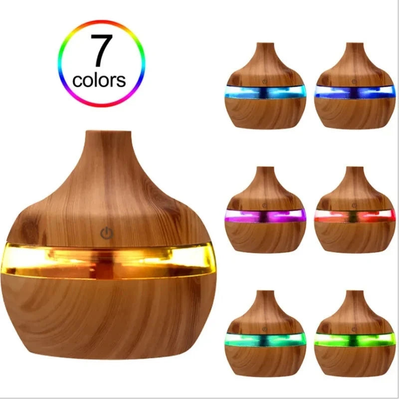 Humidifier Electric Aroma Air Diffuser Wood Ultrasonic Air GlowCart