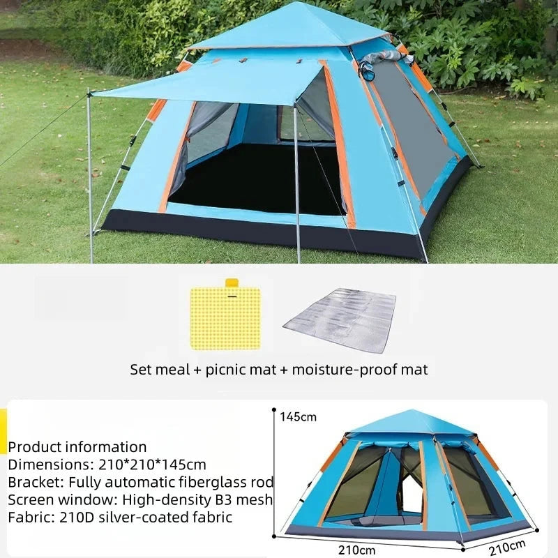 Outdoor Portable Camping Tent Fully Automatic Tent Sunshade GlowCart