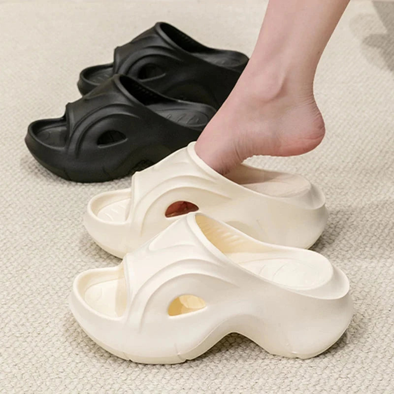 Chunky Platform Slippers for Women Summer Comfortable Wedge GlowCart