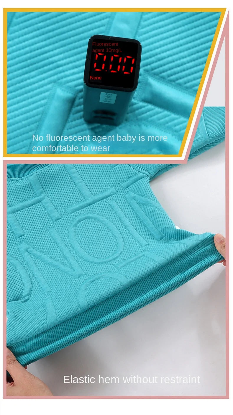 Boys 2Pcs Tracksuit Baby Girls Kids Casual Clothing Sets Baby Kids Sports Unisex Letter Pants Outfits 1-7 Ys Children Sweatshirt GlowCart