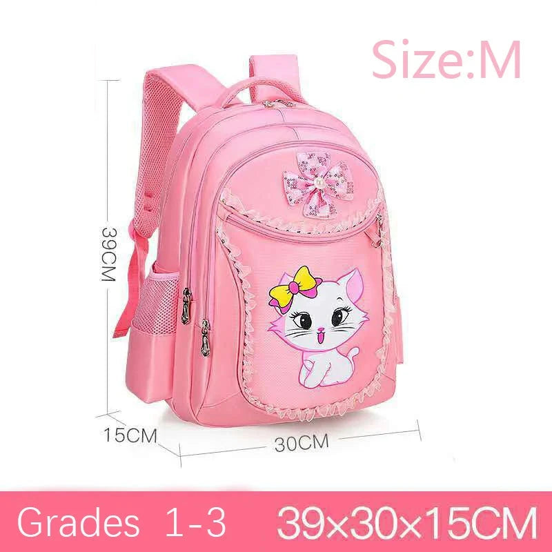 Children Backpack Pink Cute Cat Kindergarten Kid School Bag Backpack Girl Student Teenagers Waterproof Primary Bookbag SchoolBag GlowCart