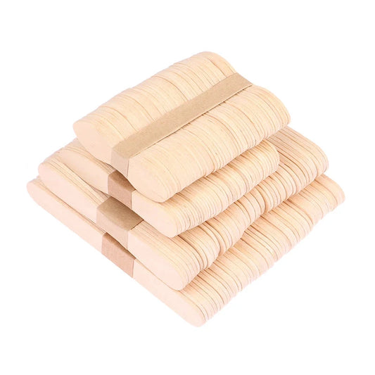 50Pcs Wax Waxing Disposable Sticks Wood Tongue Depressor GlowCart