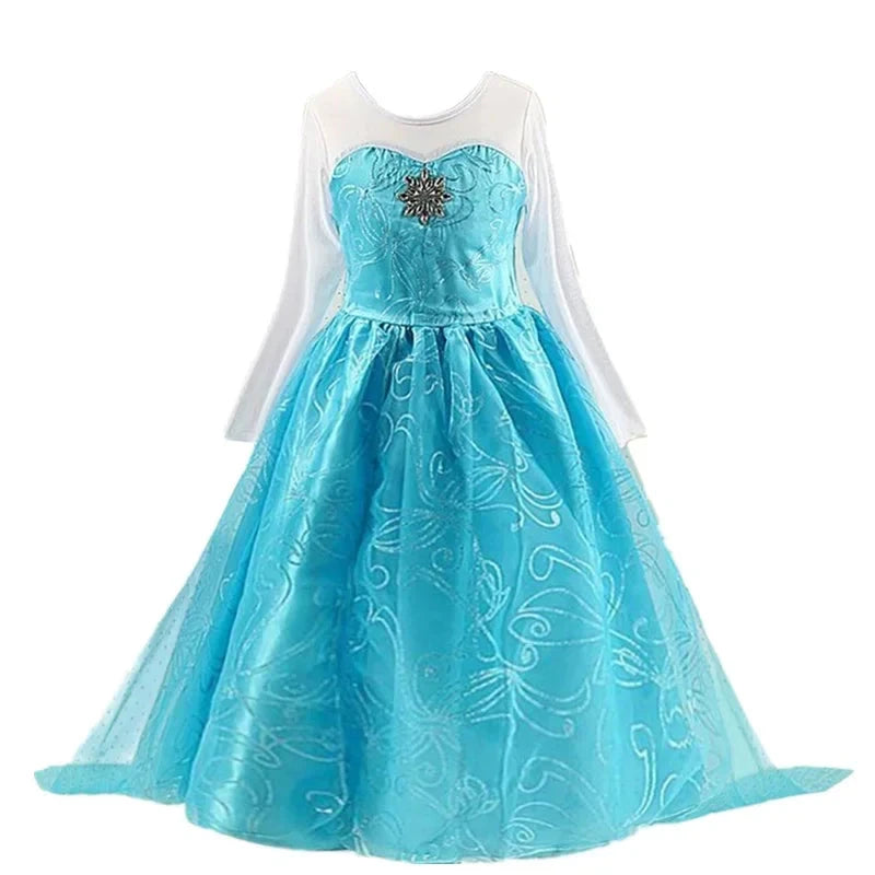 Girls Snow Queen Elsa Kids Costumes for Girl 2025 Carnival GlowCart