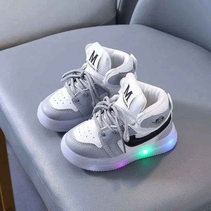 Children Shoe Spring and Autumn Boys Girls Lighted Sneakers Glowing Shoe Soft Soled Breathable Casual Infant Toddler Shoes GlowCart