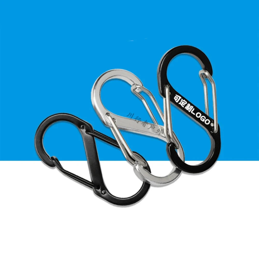 6PCS Tactical Carabiner S -Type Anti-Theft Aluminium Alloy GlowCart