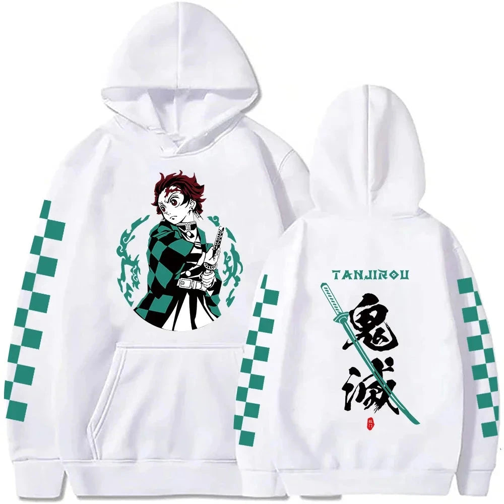 Harajuku Demon Slayer Plus Size Hoodie Kamado Nezuko Graphic GlowCart