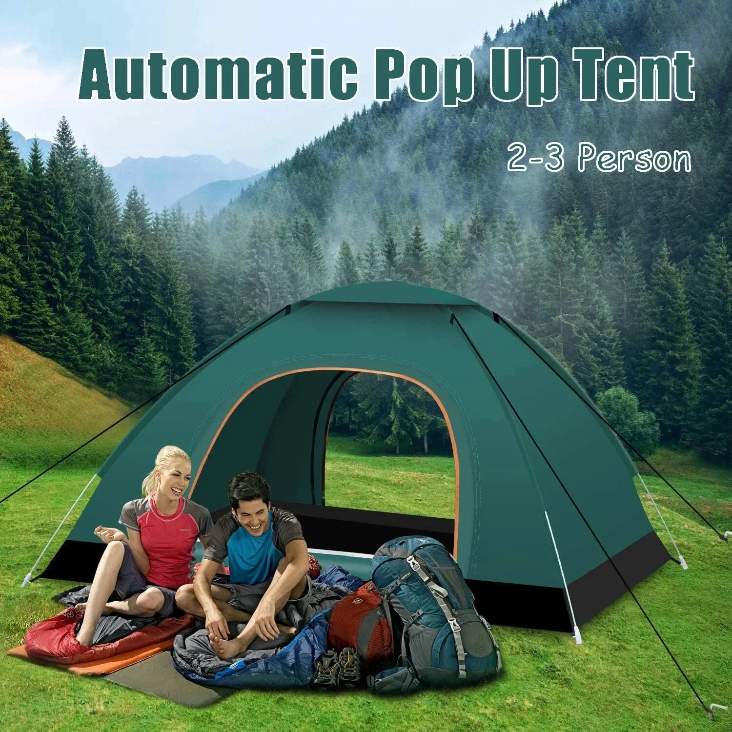 Automatic Pop Up Outdoor Camping Hiking Waterproof Sun Proof GlowCart