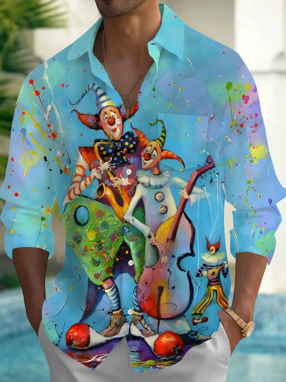 Men's shirts, button down shirts, casual shirts, spring and summer, printed long sleeves, daily, fashionable, comfortable GlowCart