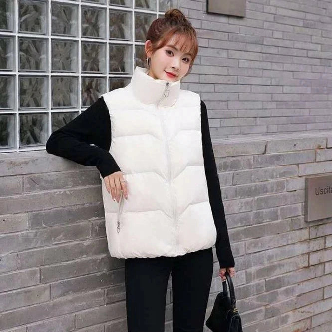 2024 New Autumn Winter Down Cotton Women's Vest Korean Loose GlowCart