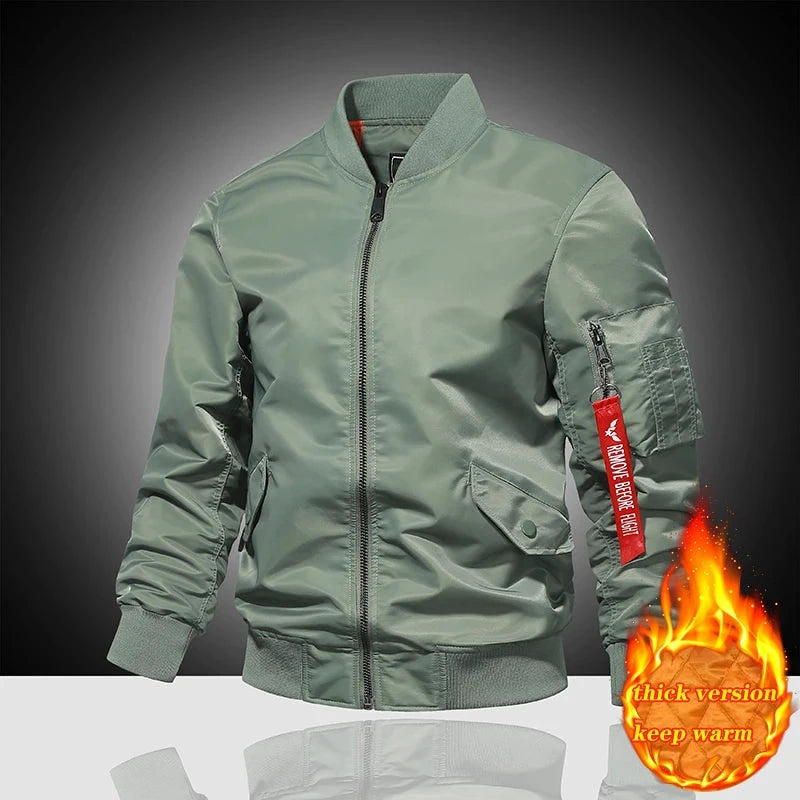 Spring and Autumn Winter Air Force MA1 Pilot Jacket Men's GlowCart