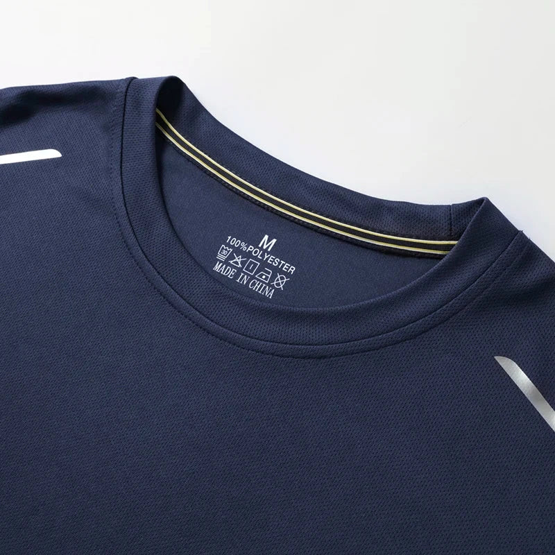 Reflective Sport Gym T Shirt Men Quick Dry Running Bodybuilding Shirts Men Long Sleeve Fitness Pullover Top Spring Autumn GlowCart