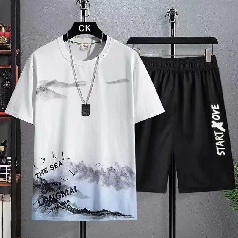 Trendy Suits for men  Men's Summer Shorts Set Gym Outfit GlowCart