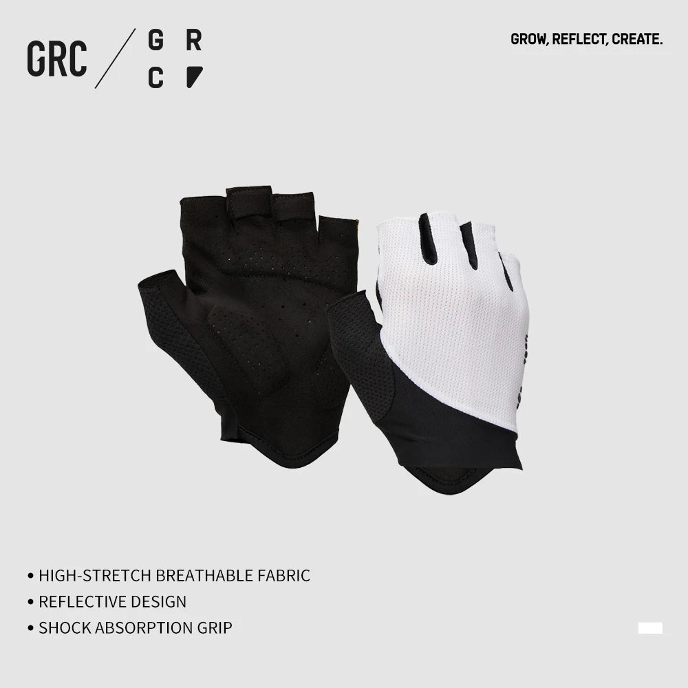 GRC half-finger cycling gloves men's and women's non-slip shock-absorbing breathable summer cycling gloves fingerless sports fit GlowCart