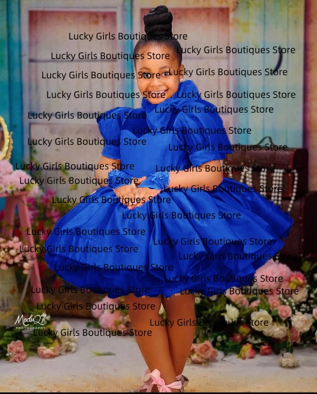 Pink Ball Gown Flower Girl Dresses Customized Tulle Tiered GlowCart