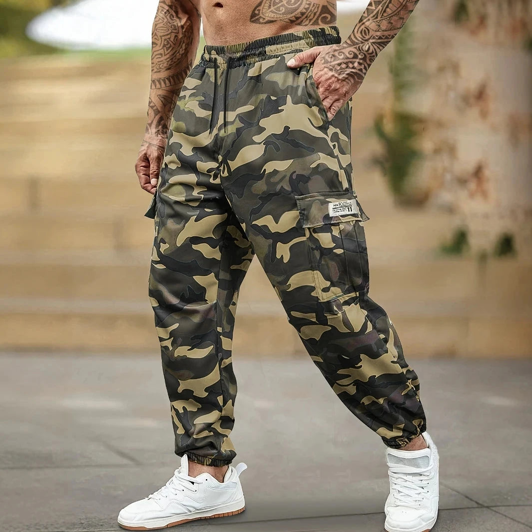 [Trendy Camo Cargo Pants] Autumn Camo Cargo Pants Men's GlowCart