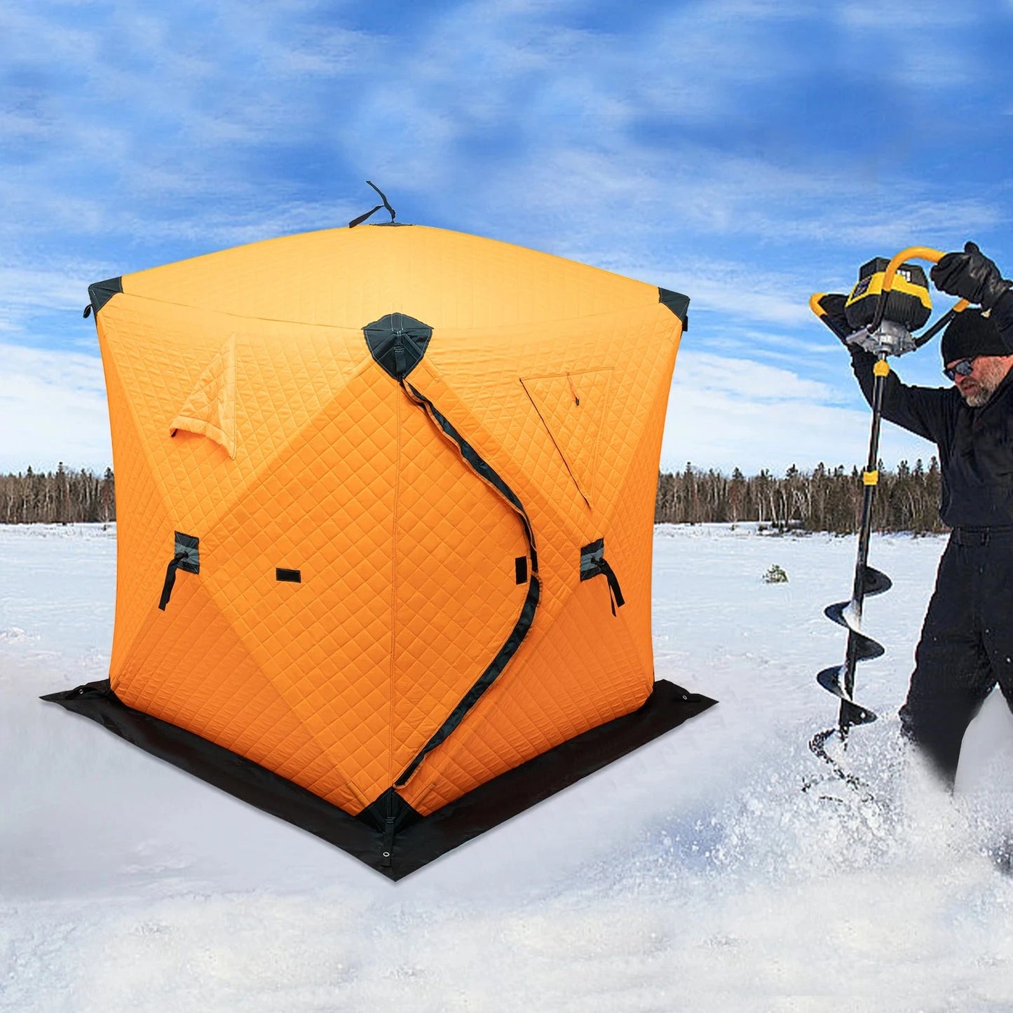 Outdoor Winter with Cotton Insulation, Windproof and Ice GlowCart