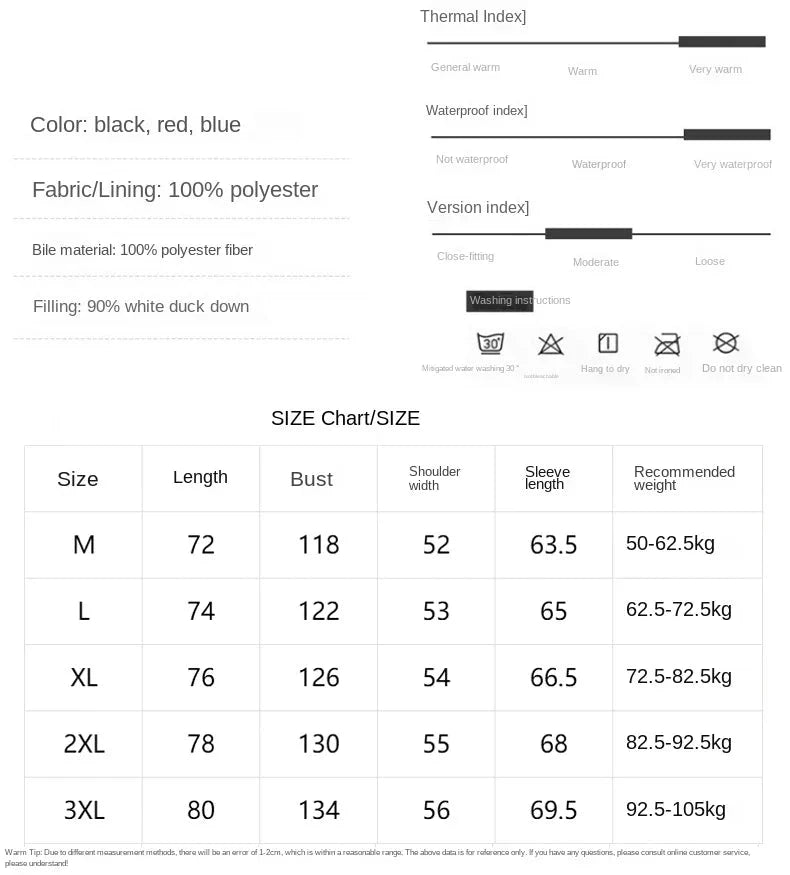 2024 New Winter Warm Down Jacket Men's Fashion Bright Short GlowCart