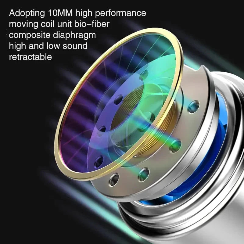 Explosive Double Moving Coil Headphones In Ear Subwoofer GlowCart