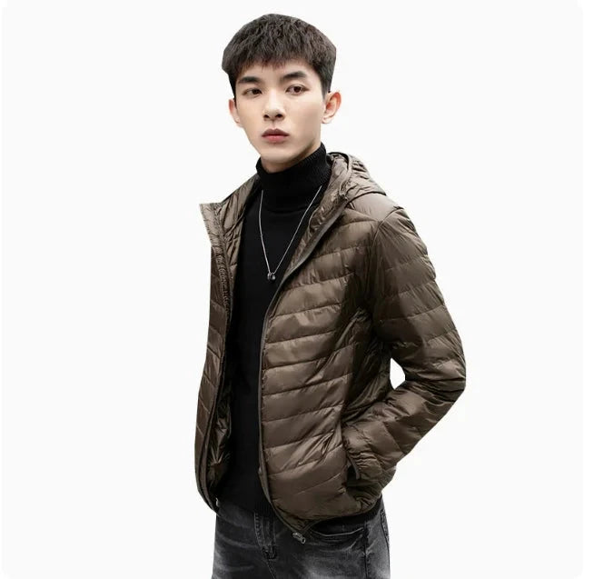 Lightweight Warm Coat Men's Winter Parkas Jacket Royal Blue GlowCart