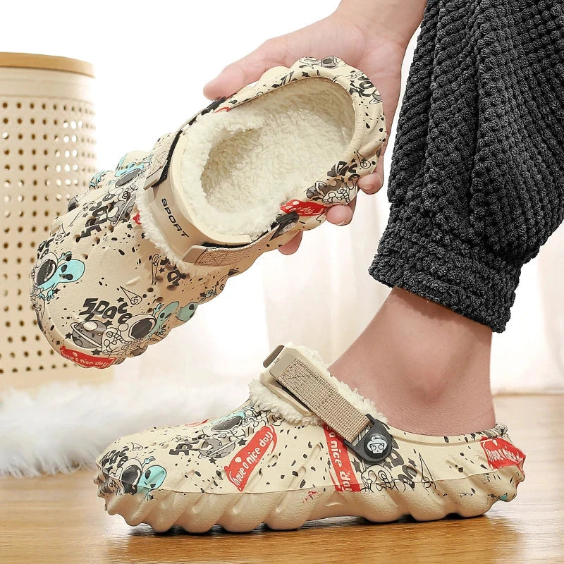 Shoes Winter Men's Flip Flops Padded Slippers Men’s Free GlowCart