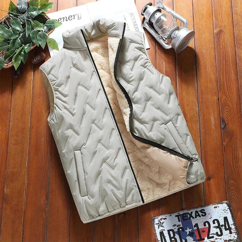 Autumn Winter Fashion Men's Padded Vest Jacket Casual Thick GlowCart