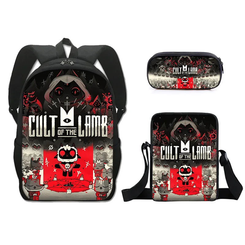 Cartoon Popular cult of the lamb 3D Print 3pcs/Set pupil