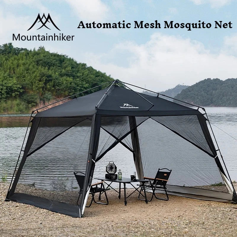 Mountainhiker Outdoor camping automatic mesh dome tent with GlowCart