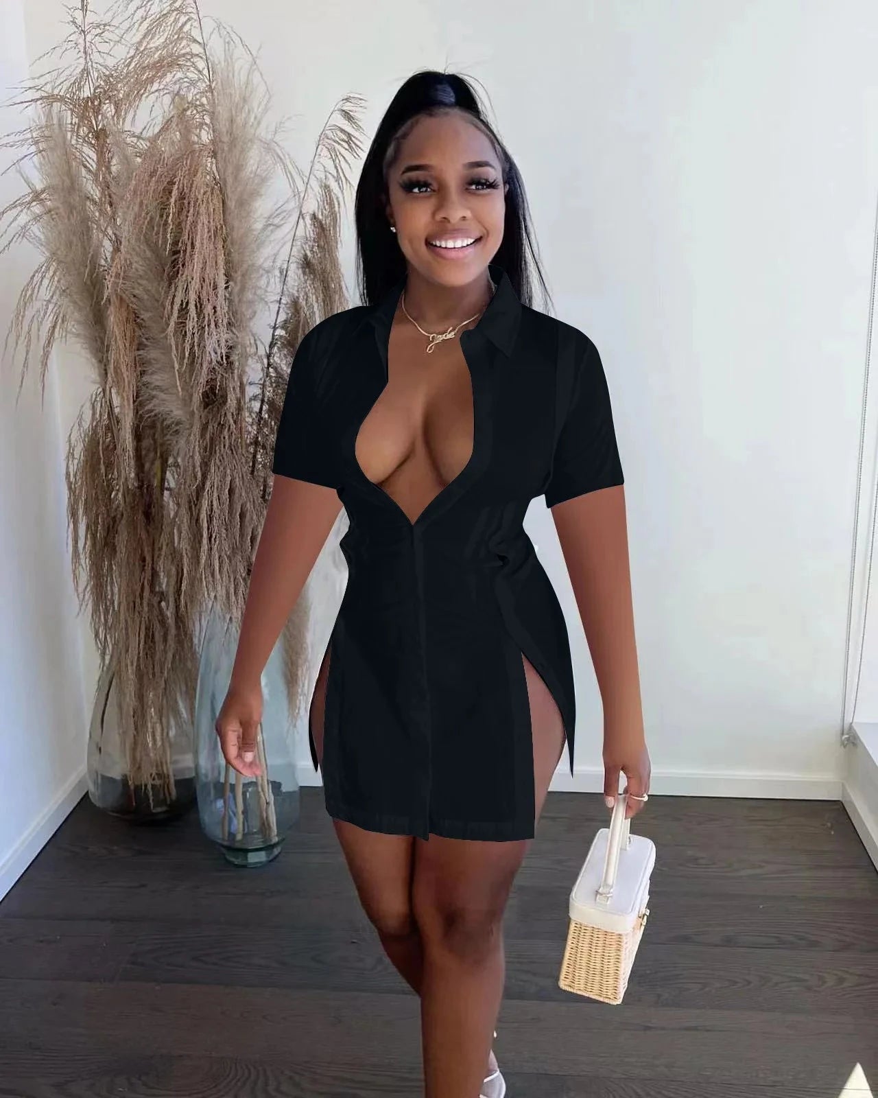 CM.YAYA Women Single Breasted Turn-down Neck Shirt Style GlowCart